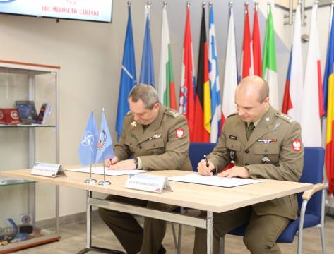 ​The very first change of command and farewell ceremony at the NATO Military Police Centre of Excellence.