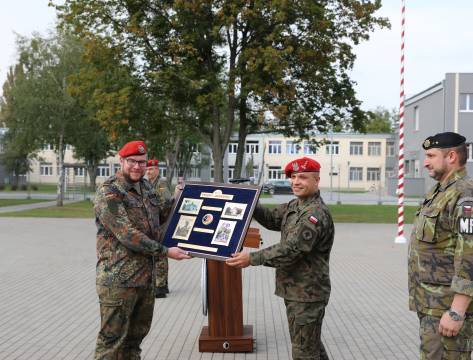 Deputy Director handover/takeover ceremony at the NATO Military Police Centre of Excellence. 