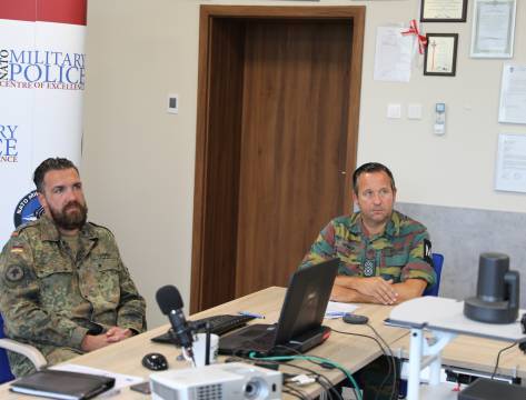Facilitators of the NATO Military Police Senior Non-Commissioned Officer Course 2021