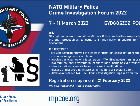 NATO Military Police Crime Investigation Forum 2022