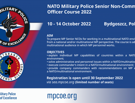 NATO Military Police Senior Non-Commissioned Officer Course 2022