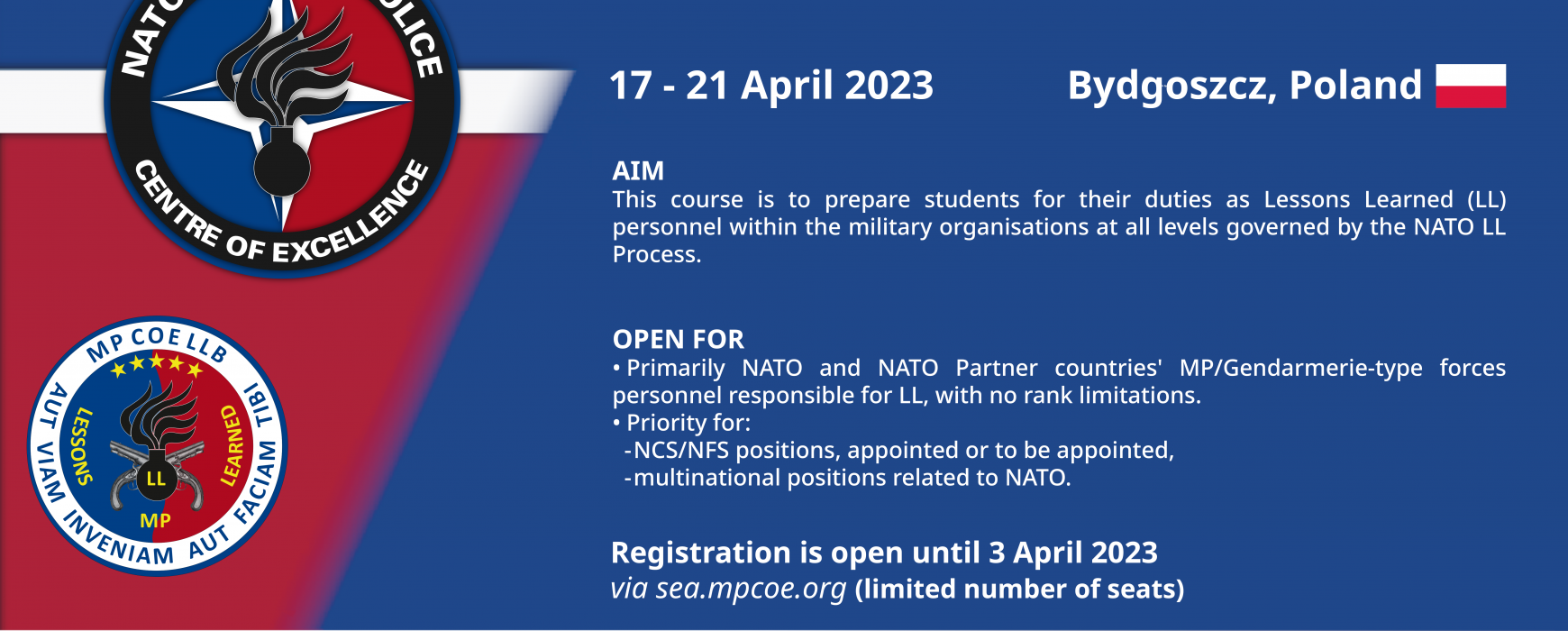NATO Military Police Lessons Learned Staff Officer Course 2023
