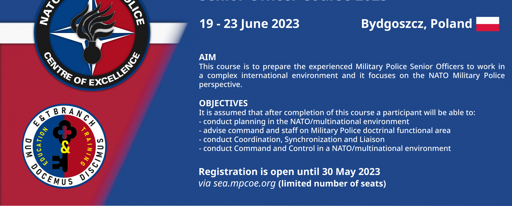  NATO Military Police Senior Officer Course 2023