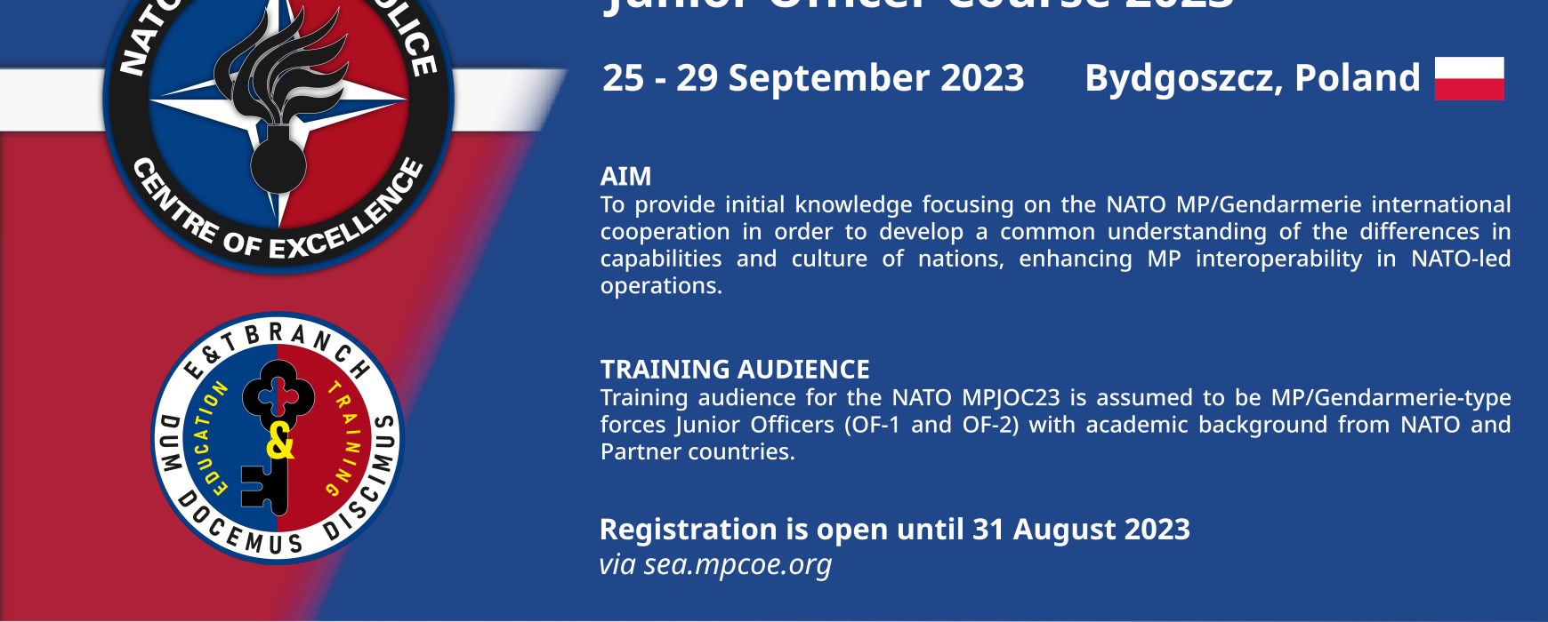 NATO Military Police Junior Officer Course 2023 