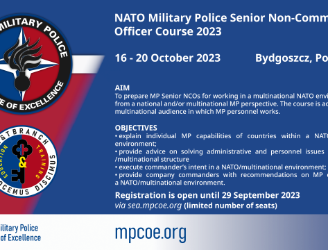 NATO Military Police Senior Non-Commissioned Officer Course 2023